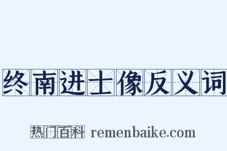 终南进士像反义词是什么意思的图片